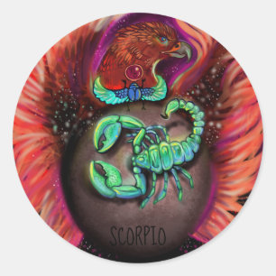 Scorpio Zodiac Sign Classic Round Sticker