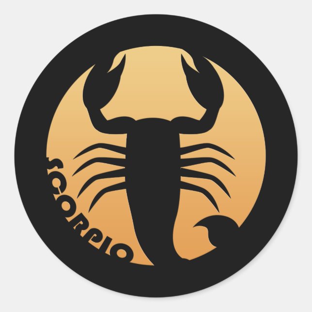 Scorpio Zodiac Sign Classic Round Sticker (Front)
