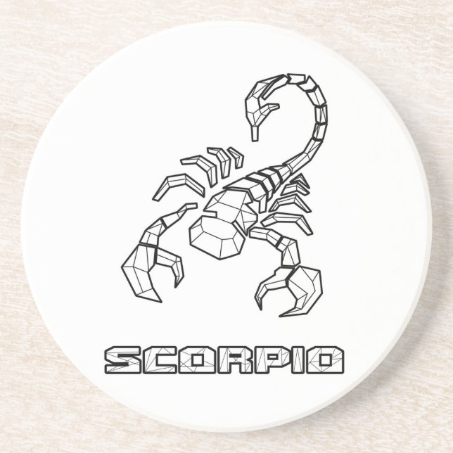 Scorpio Zodiac Sign Coaster (Front)