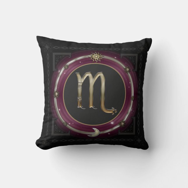 Scorpio Zodiac Sign Cushion (Front)