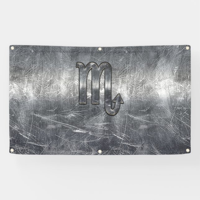 Scorpio Zodiac Sign Distressed Industrial Style (Horizontal)