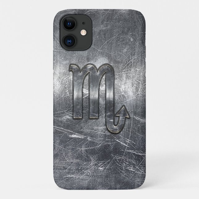 Scorpio Zodiac Sign Distressed Industrial Style Case-Mate iPhone Case (Back)