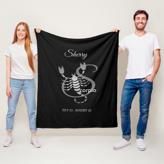 Scorpio - Zodiac Sign Fleece Blanket (In Situ)