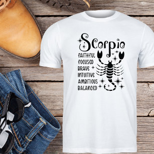 Scorpio  Zodiac Sign Horoscope Personality Traits  T-Shirt