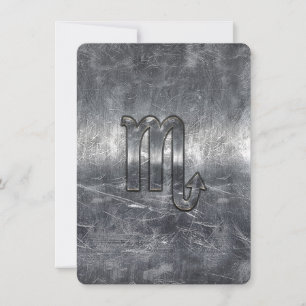 Scorpio Zodiac Sign in Grunge Distressed Style