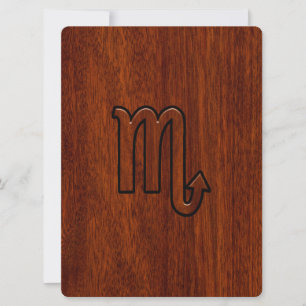 Scorpio Zodiac Sign in Mahogany Style