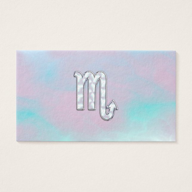 Scorpio Zodiac Sign in Mother of Pearl Style (Front)