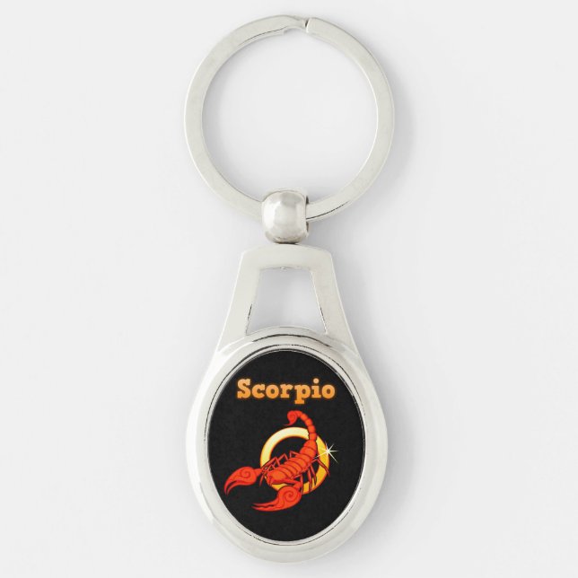 Scorpio zodiac sign key ring (Front)