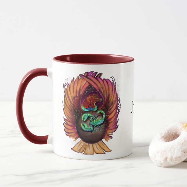 Scorpio Zodiac Sign Mug (With Donut)