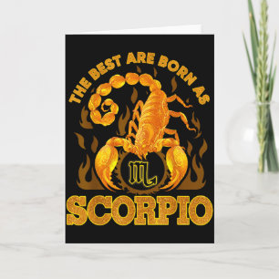 Scorpio Zodiac Sign October November Birthday Girl Card