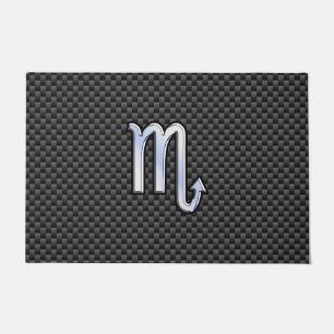 Scorpio Zodiac Sign on Carbon Fibre Astrology Doormat