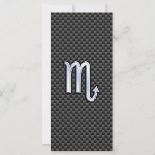 Scorpio Zodiac Sign on Carbon Fibre Print