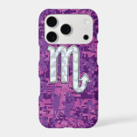 Scorpio Zodiac Sign on Fuchsia Digital Camo