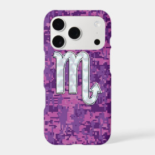 Scorpio Zodiac Sign on Fuchsia Digital Camo