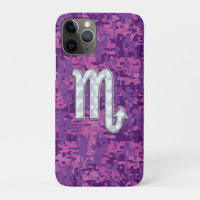 Scorpio Zodiac Sign on Fuchsia Digital Camo