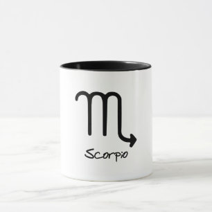 Scorpio Zodiac Sign on White Background Mug