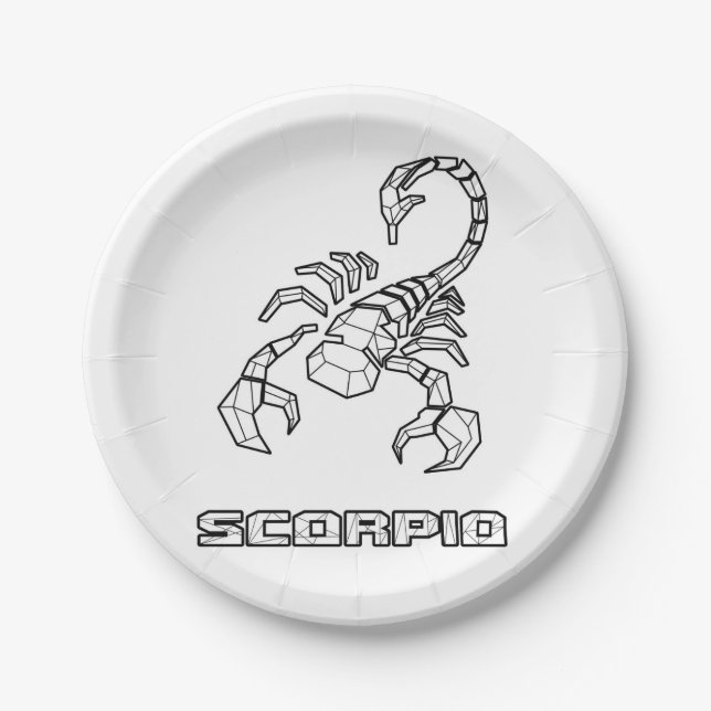 Scorpio Zodiac Sign Paper Plate (Front)