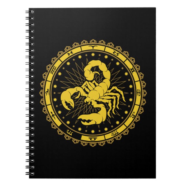 Scorpio - Zodiac Sign - Symbol - Horoscope Notebook (Front)