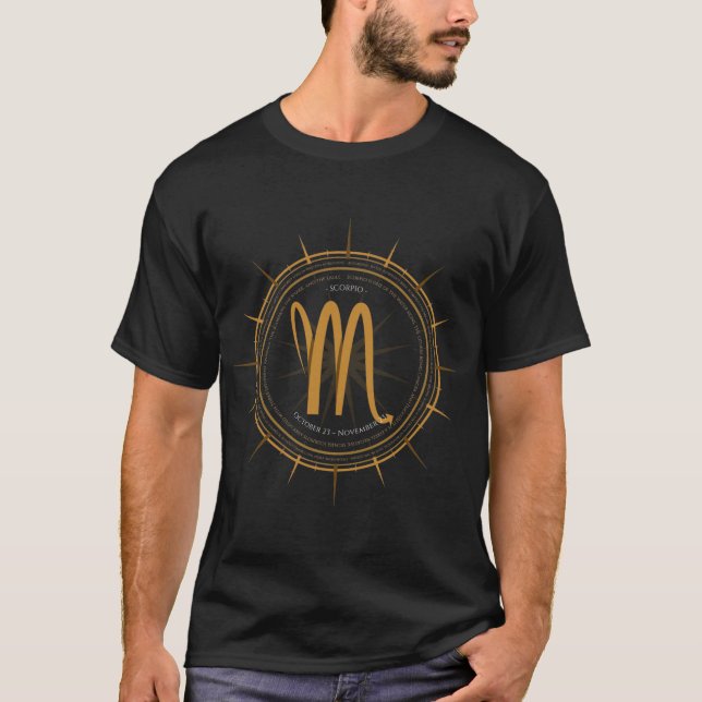 Scorpio Zodiac Sign T-Shirt (Front)