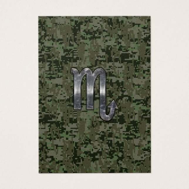 Scorpio Zodiac Sign Woodland Digital Camo (Front)