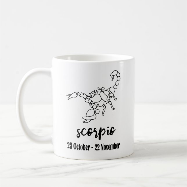 Scorpio, Zodiac Signs Coffee Mug (Left)