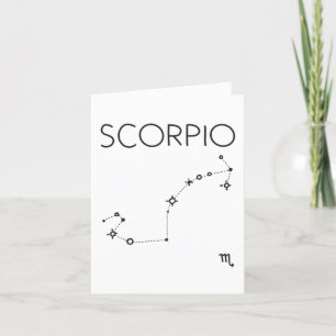 SCORPIO zodiac star constellation blank card