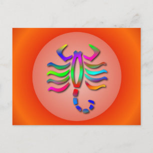 Scorpio Zodiac Star Sign Rainbow Picture Postcard