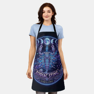 Scorpio Zodiac Sting Celestial Graphic Design Apron