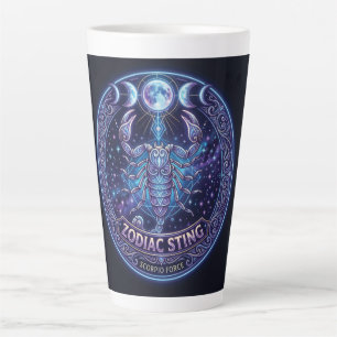Scorpio Zodiac Sting Celestial Graphic Design Latte Mug