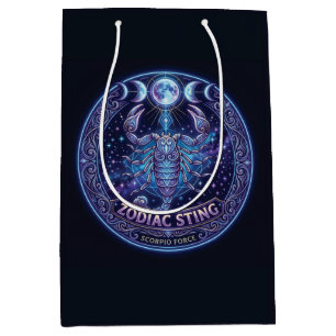 Scorpio Zodiac Sting Celestial Graphic Design Medium Gift Bag