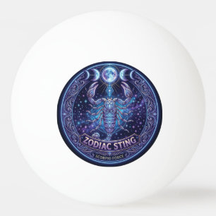 Scorpio Zodiac Sting Celestial Graphic Design Ping Pong Ball