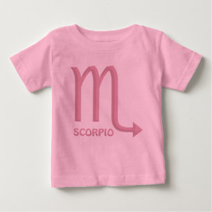 Scorpio Zodiac Symbol Baby Girl Pink T-Shirt