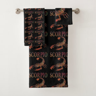Scorpio Zodiac Symbol Bath Towel Set