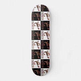 Scorpio Zodiac Symbol Chequerboard Skateboard Deck