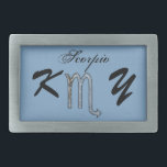 Scorpio Zodiac Symbol Element by Kenneth Yoncich Rectangular Belt Buckle<br><div class="desc">Scorpio Zodiac Symbol Element,  Belt Buckle.
Images Copyright (C) Kenneth Kenji Yoncich. 
All Rights Reserved.</div>