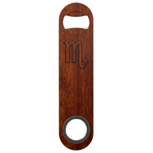 Scorpio Zodiac Symbol in Mahogany Style