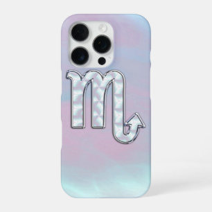 Scorpio Zodiac Symbol in Mother of Pearl Style iPhone Case
