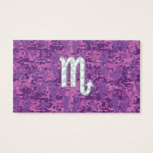 Scorpio Zodiac Symbol on Pink Digital Camo