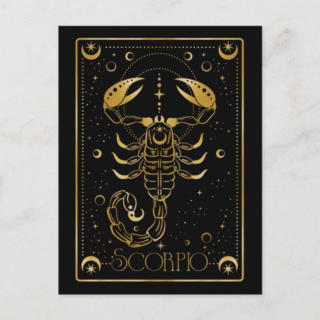 Scorpio zodiac symbol postcard (Front)
