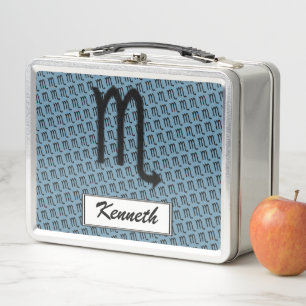 Scorpio Zodiac Symbol Standard by Kenneth Yoncich Metal Lunch Box