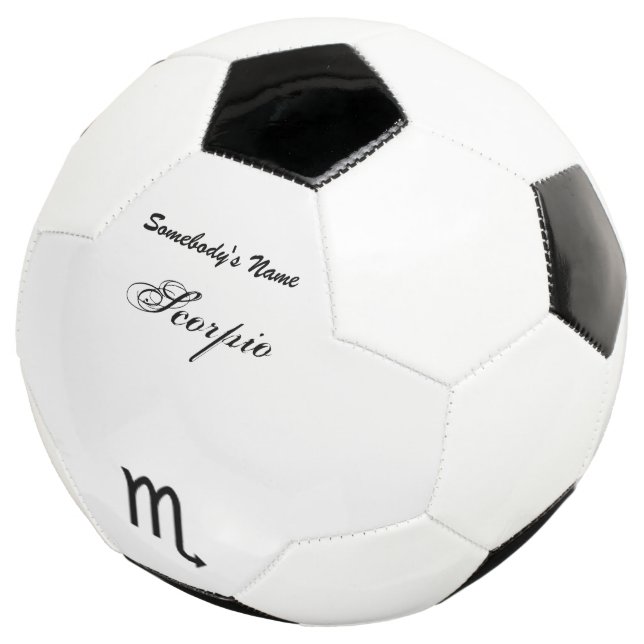 Scorpio Zodiac Symbol Standard by Kenneth Yoncich Soccer Ball (Three Quarter)