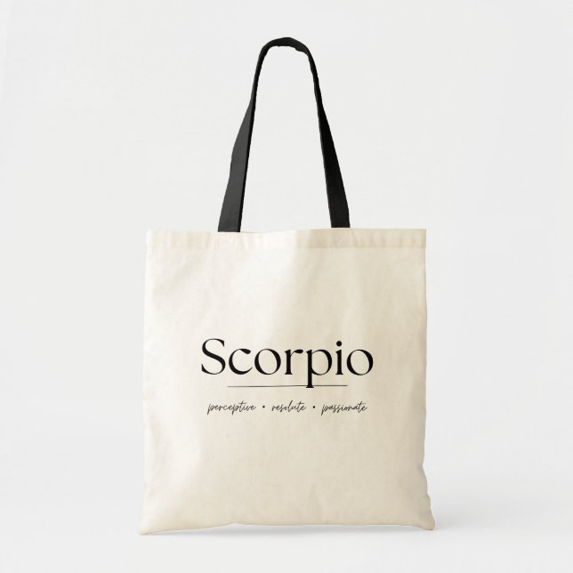 Scorpio Zodiac Tote Bag (Front)