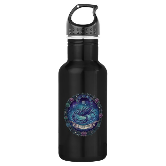 Scorpio Zodiac Water Bottle (Front)