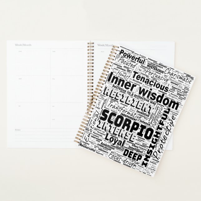  Scorpio Zodiac Word Cloud Inspiration Planner (Display)