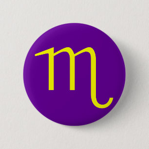 SCORPIO, ZODIACAL SIGN 6 CM ROUND BADGE