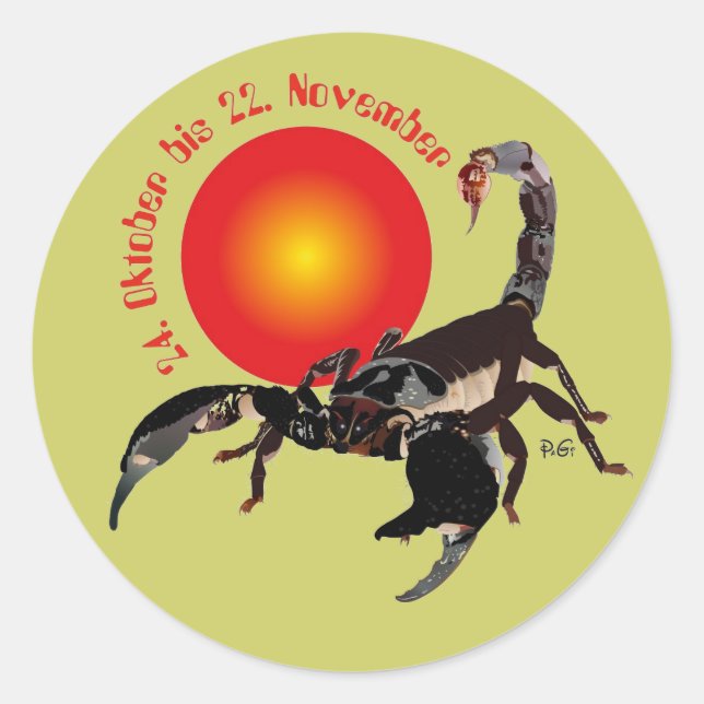Scorpion 24 October to 22 November sticker (Front)
