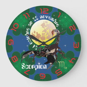 Scorpion 24 octobre au 22 novembre Horloge Large Clock