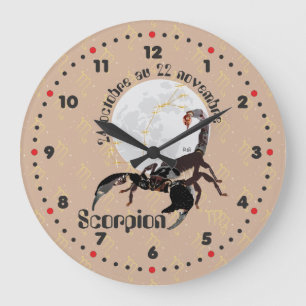 Scorpion 24 octobre au 22 novembre Horloge Large Clock