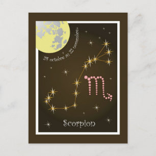 Scorpion 24 octobre au 22 novembre Postkarte Postcard
