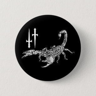 Scorpion 6 Cm Round Badge